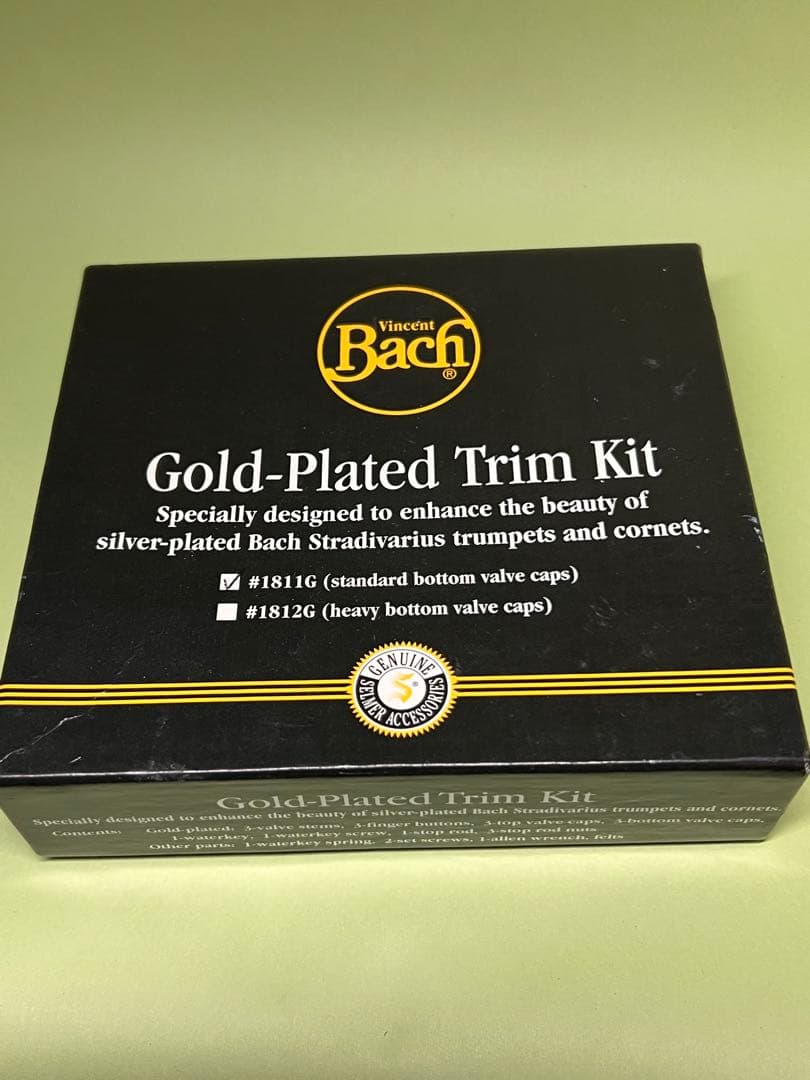 Bach純正 トランペット　 トリムキット　金メッキGP