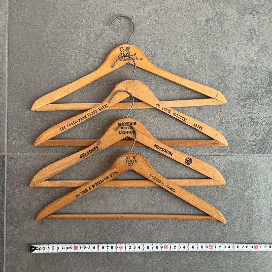 ビンテージ ウッド ハンガー 木製 アメリカ アンティーク