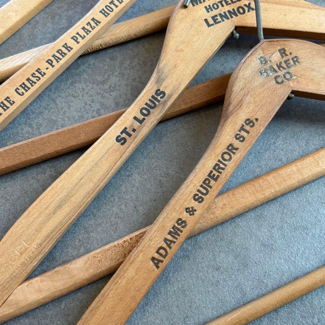 ビンテージ ウッド ハンガー 木製 アメリカ アンティーク