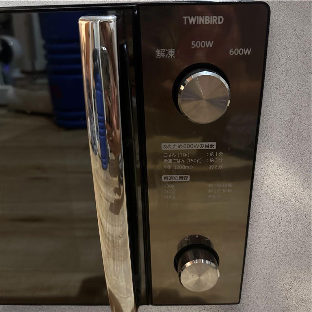 【中古品】TWINBIRD 単機能電子レンジ ブラック
