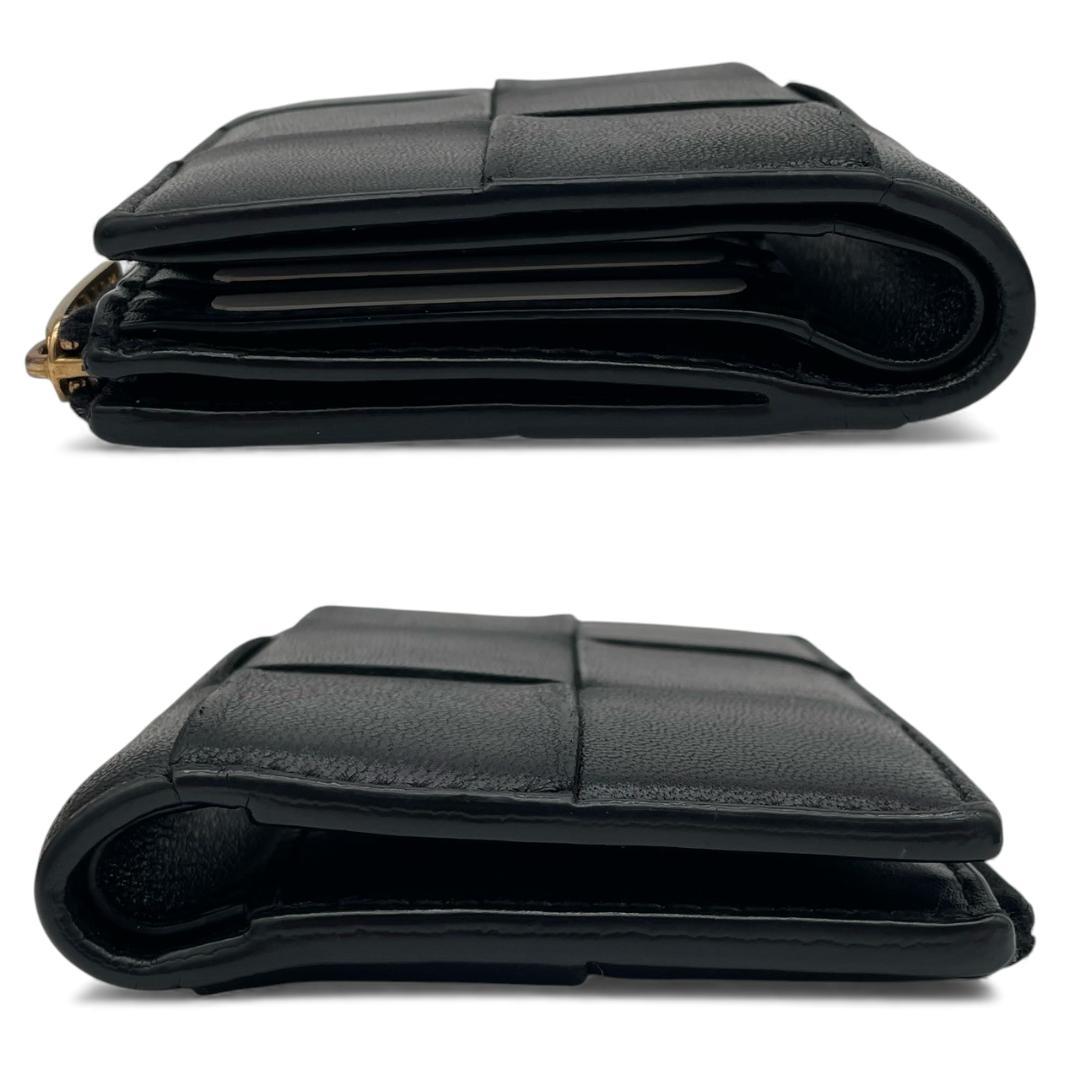 Y【超極美品】ボッテガヴェネタ 二つ折り財布 マキシイントレチャート カセット