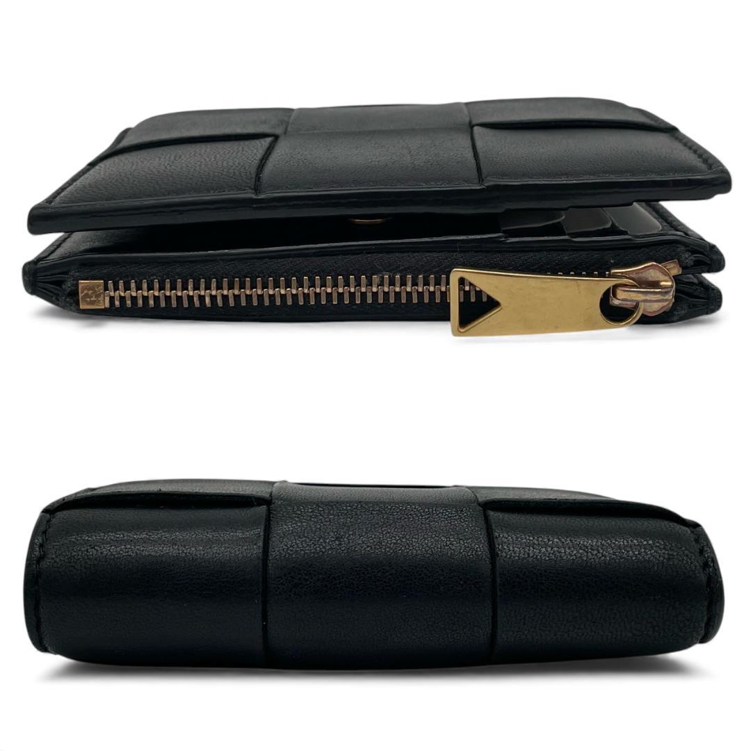 Y【超極美品】ボッテガヴェネタ 二つ折り財布 マキシイントレチャート カセット