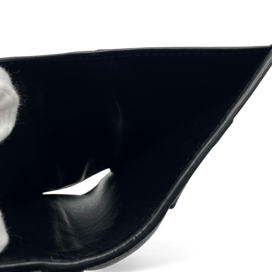 Y【超極美品】ボッテガヴェネタ 二つ折り財布 マキシイントレチャート カセット