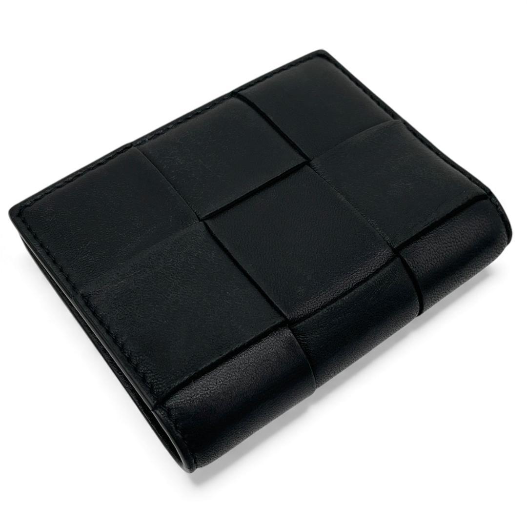 Y【超極美品】ボッテガヴェネタ 二つ折り財布 マキシイントレチャート カセット