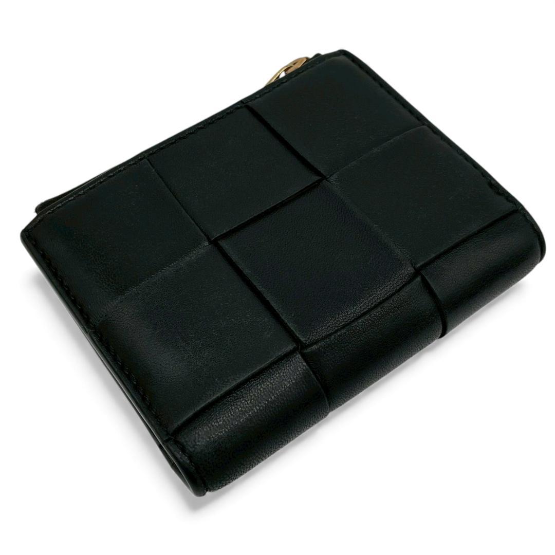 Y【超極美品】ボッテガヴェネタ 二つ折り財布 マキシイントレチャート カセット