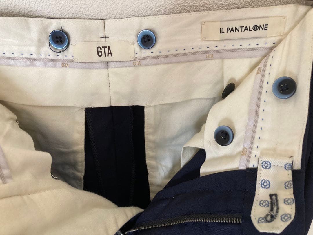 GTA Herrickヘリック エリック テーパード パンツ 44 ネイビー