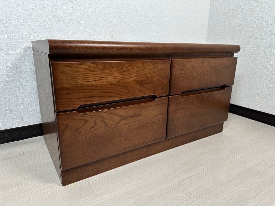 カリモク ローチェスト ローボード 収納家具 タンス オーク材 ※i4※