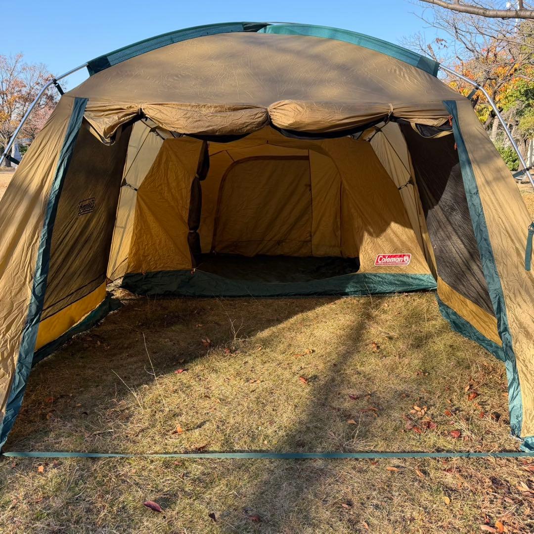 美品コールマン タフスクリーン2ルームハウス インナーマット、グランドシート付き