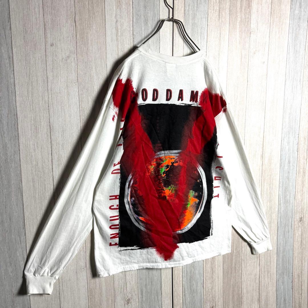 3534【限定販売品・美品】セントマイケル 両面プリント 長袖Tシャツ ロンT