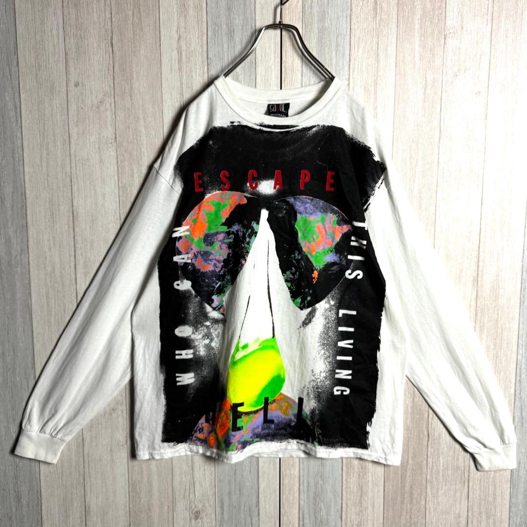 3534【限定販売品・美品】セントマイケル 両面プリント 長袖Tシャツ ロンT