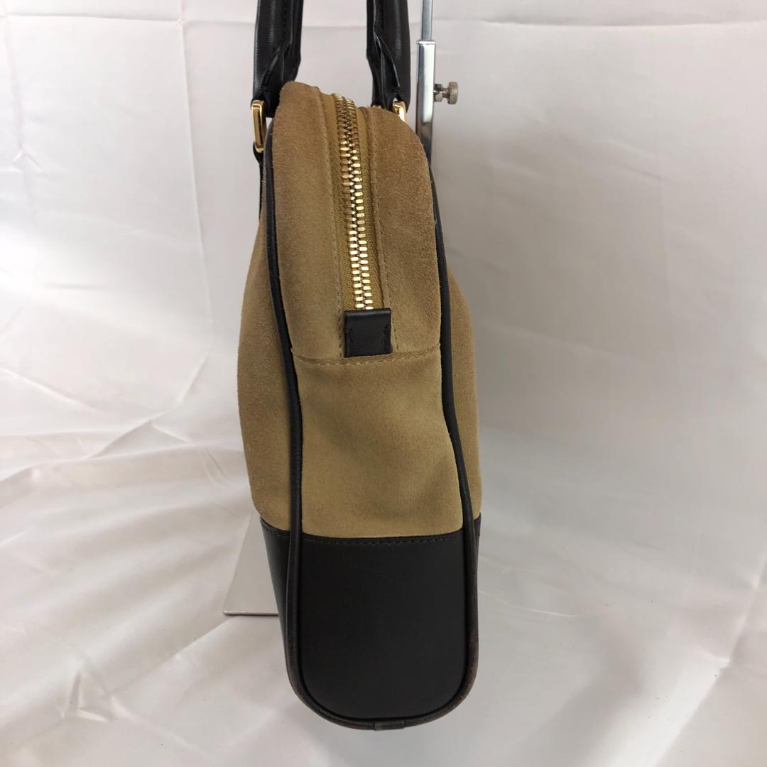 ロエベ LOEWE ベージュ スエード ビジネス バッグ