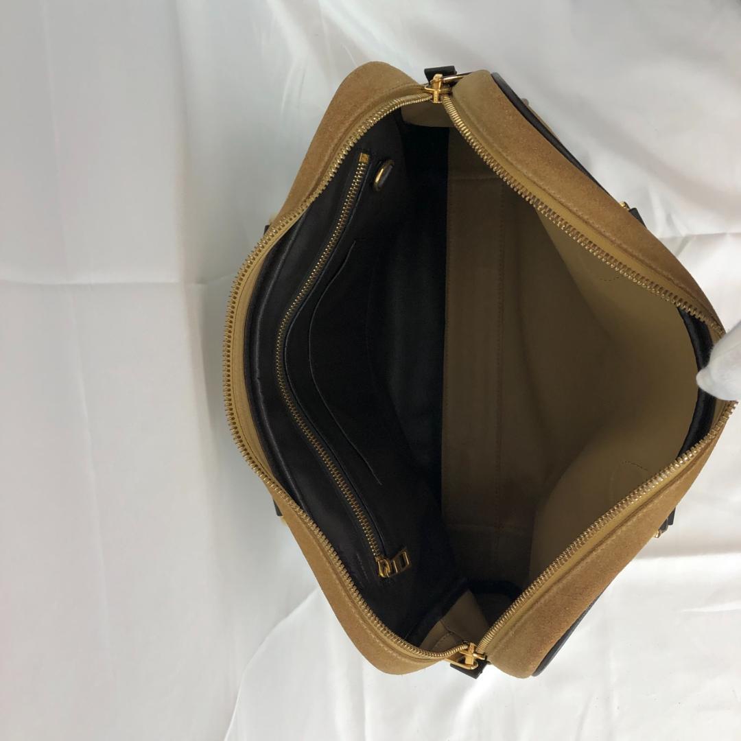 ロエベ LOEWE ベージュ スエード ビジネス バッグ