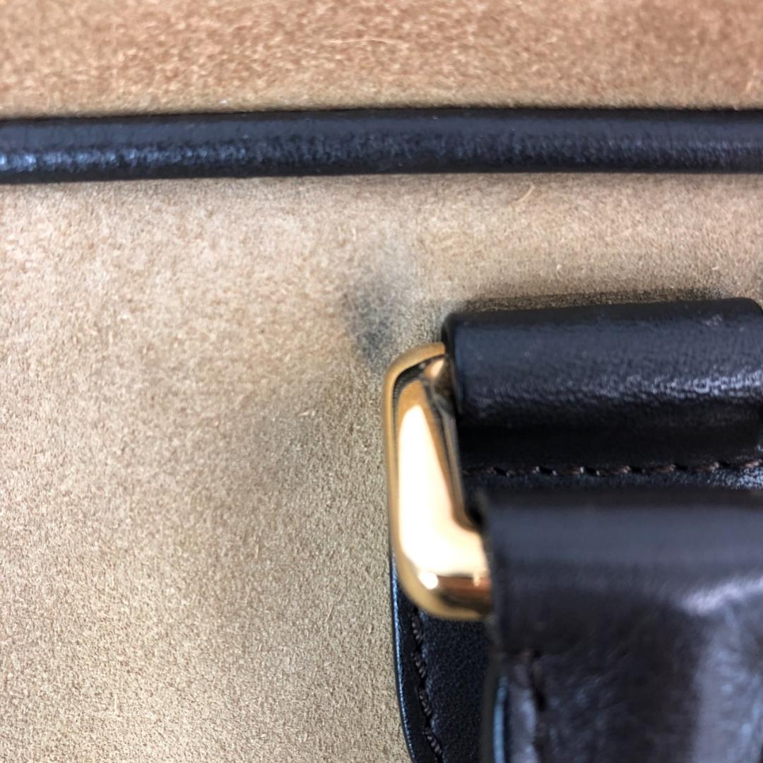 ロエベ LOEWE ベージュ スエード ビジネス バッグ