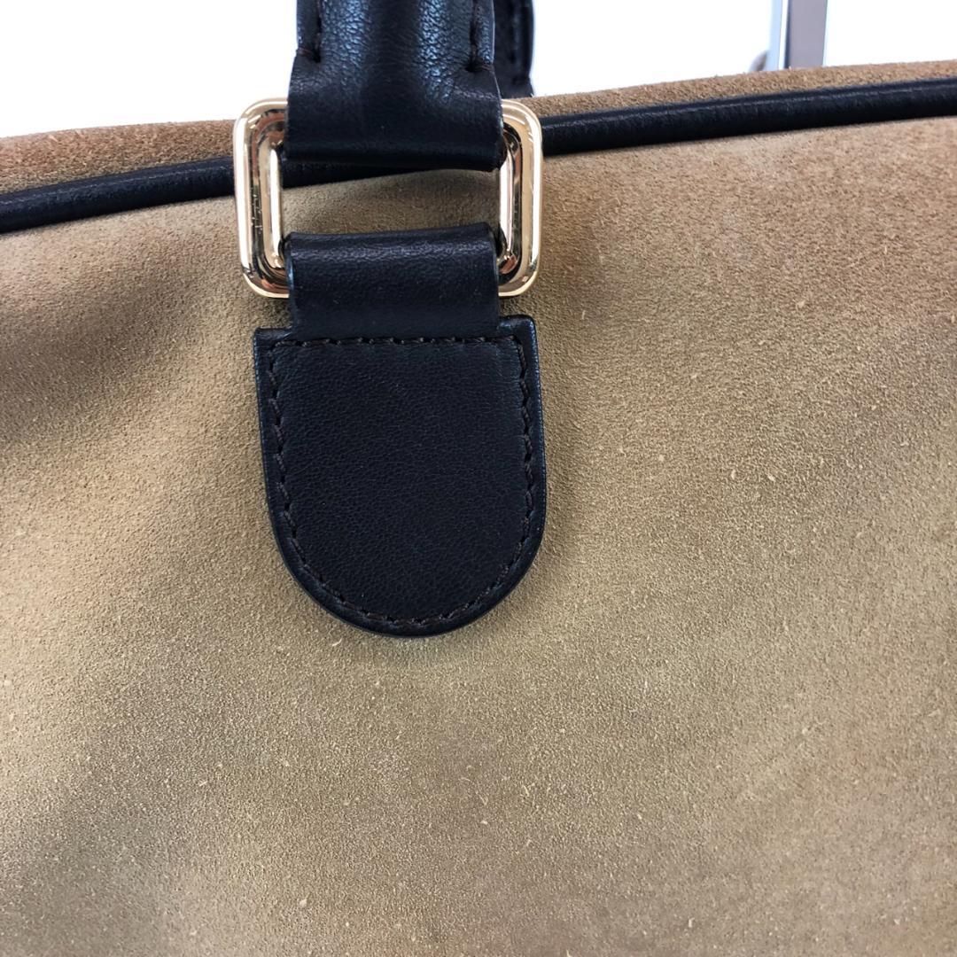 ロエベ LOEWE ベージュ スエード ビジネス バッグ