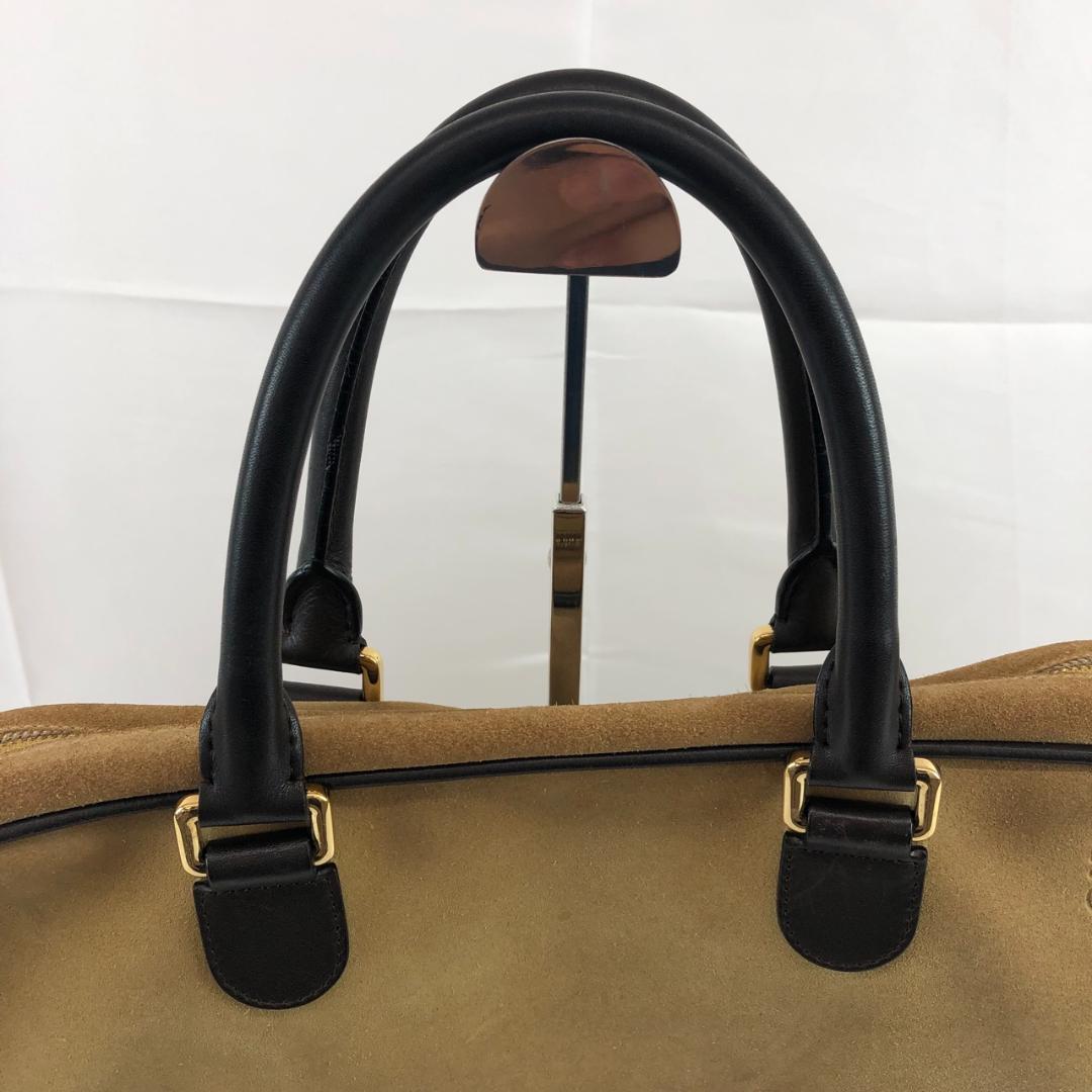 ロエベ LOEWE ベージュ スエード ビジネス バッグ