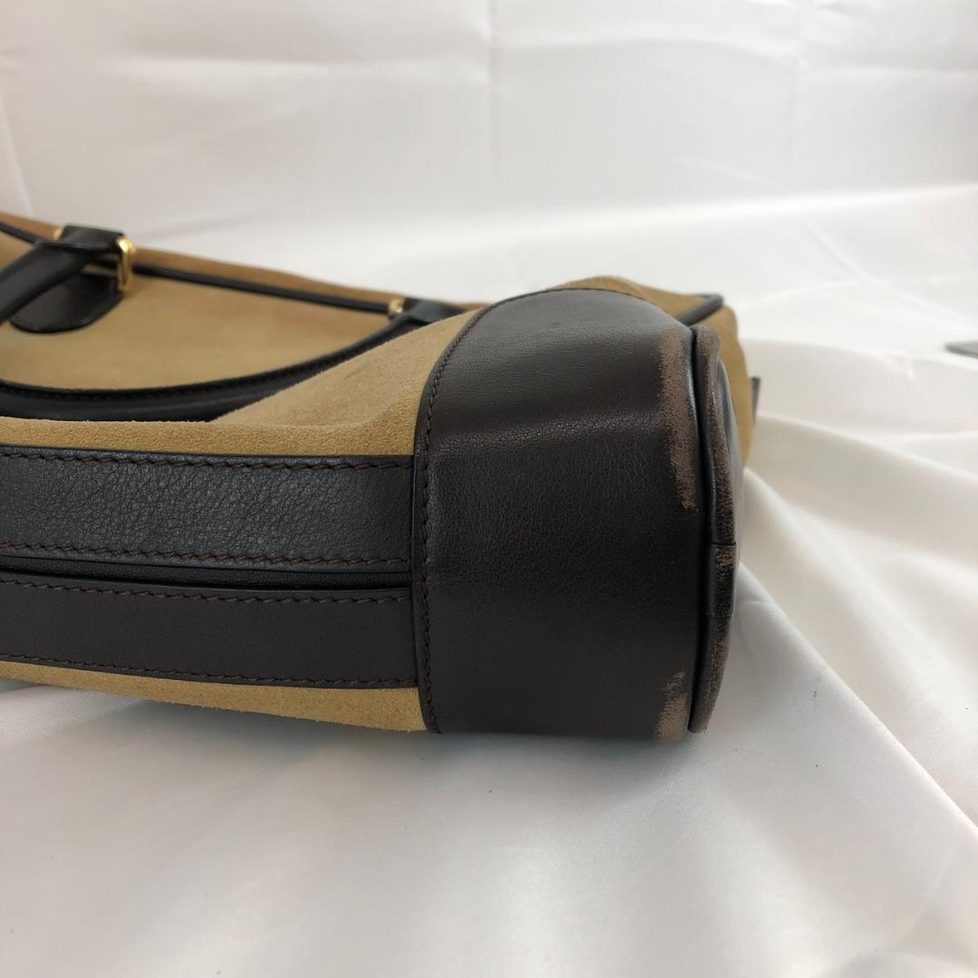 ロエベ LOEWE ベージュ スエード ビジネス バッグ