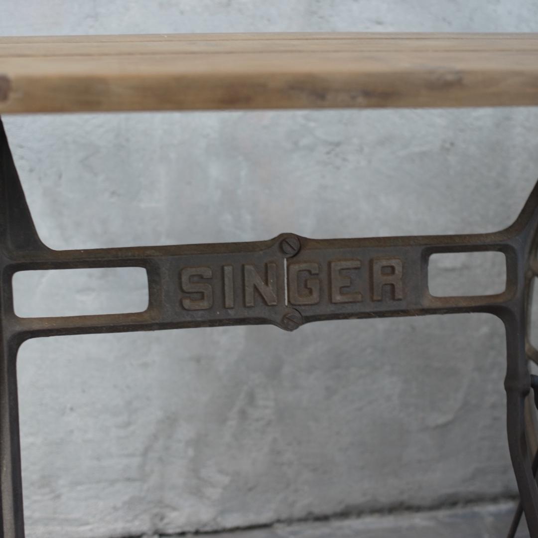 【現品限り】リメイク ミシン テーブル 机 アイアン 鉄脚 インダストリアル