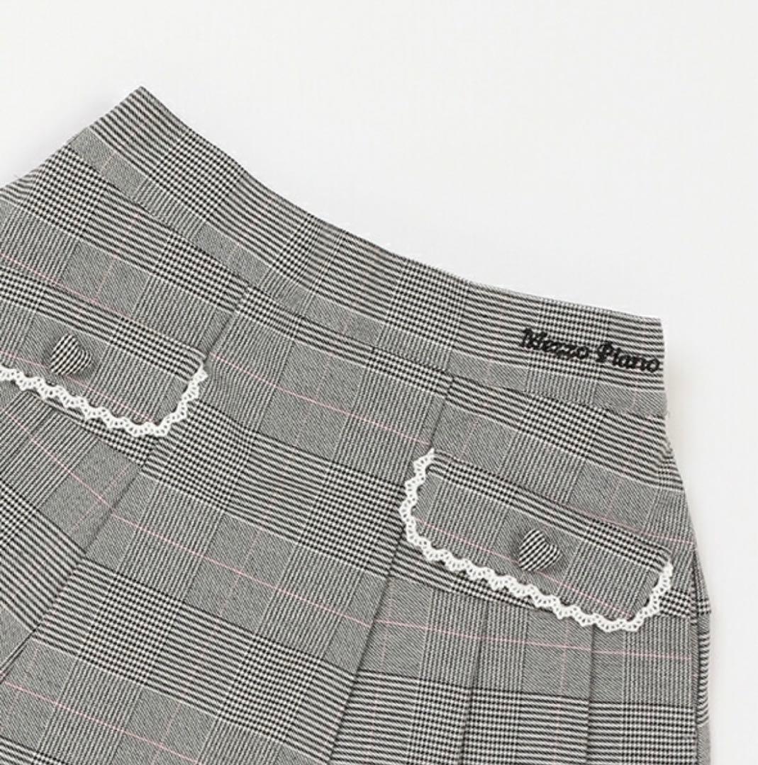 メゾピアノ セーラーカラージャケット＆プリーツスカートセット　リボンブラウス