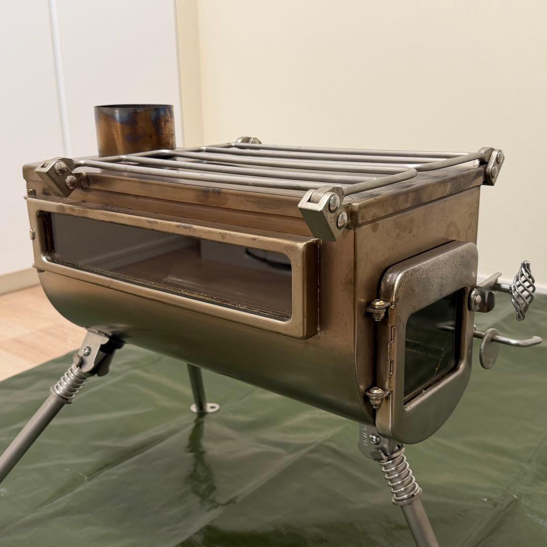 【使用3回】テンマクデザイン 薪ストーブ サイドビューM 外気導入