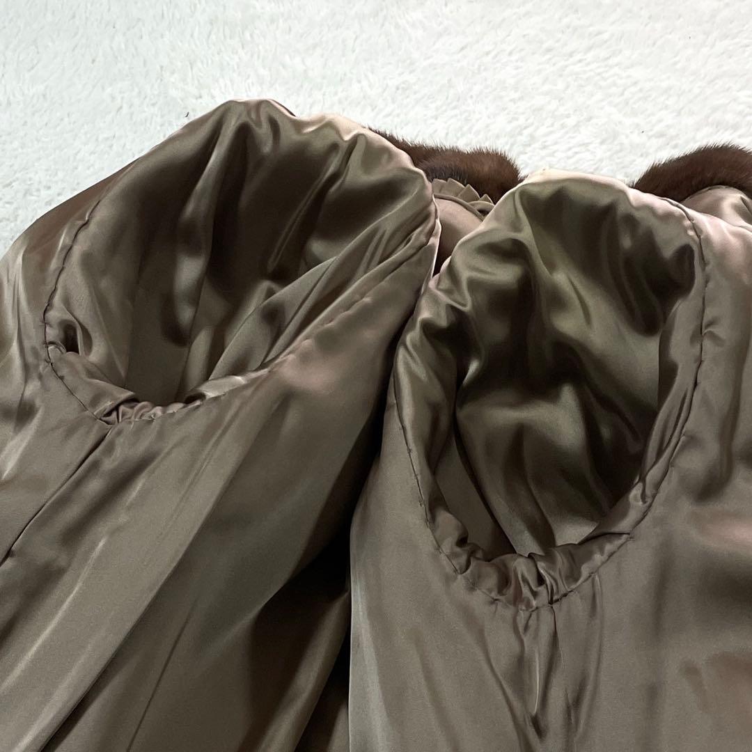 極美品● サガミンク 毛皮 ファーコート ミンクファー 毛並み○ なめし柔らか○