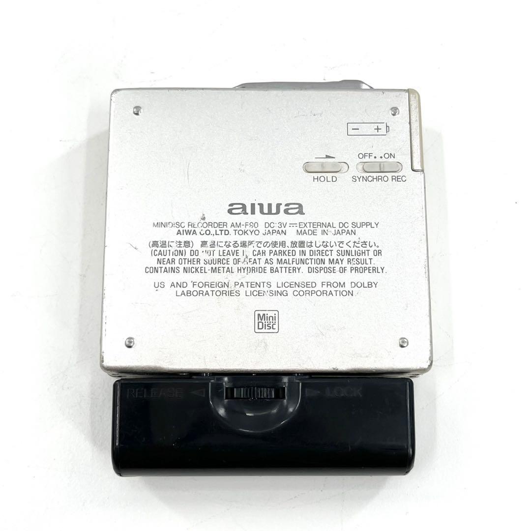 aiwa アイワ MDウォークマン MDレコーダー AM-F90 動作確認済