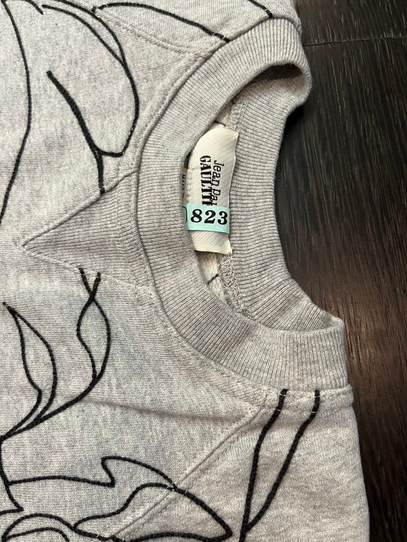 Jean Paul Gaultier トレーナー グレー　黒ステッチ