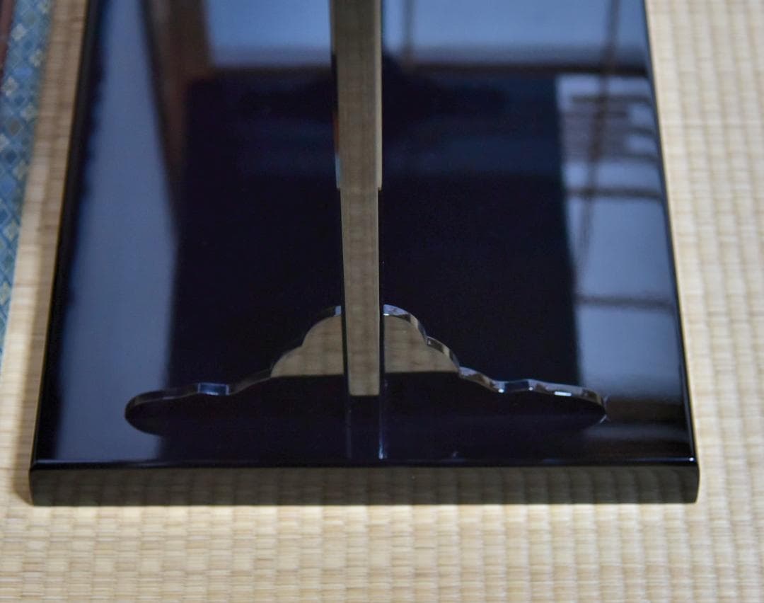 豊悦作　真塗及台子組立て式　飾り棚　利休　お茶道具／共箱