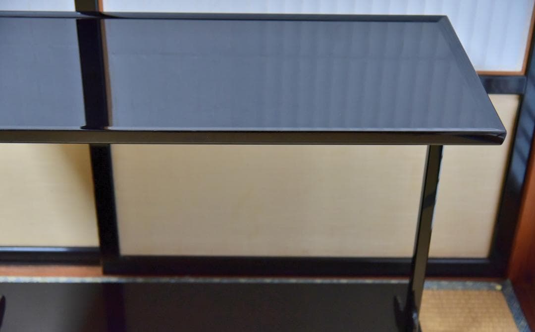 豊悦作　真塗及台子組立て式　飾り棚　利休　お茶道具／共箱