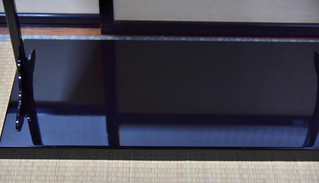 豊悦作　真塗及台子組立て式　飾り棚　利休　お茶道具／共箱