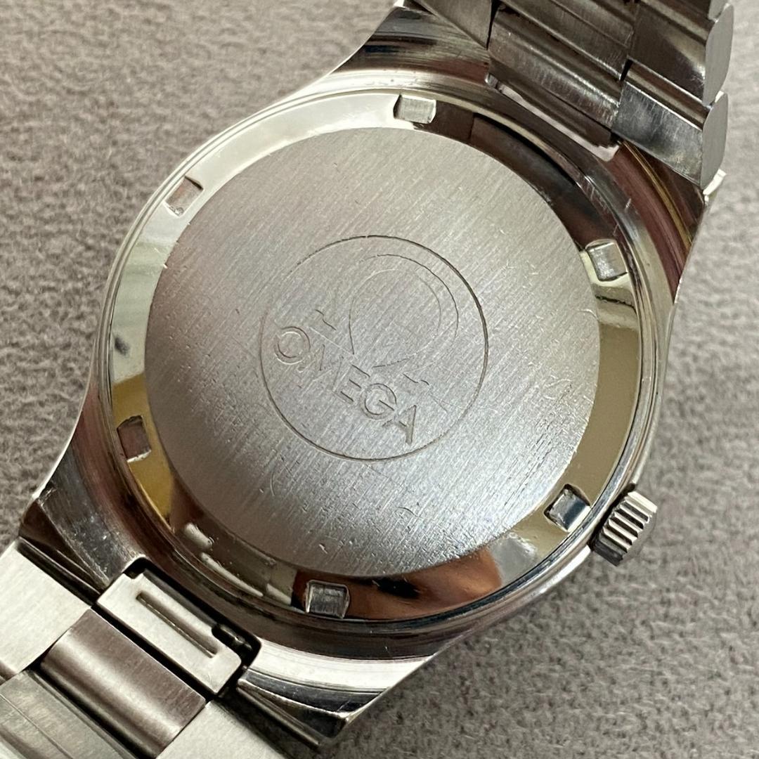 OH済 希少ダイヤル オメガ ジュネーブ アラビアインデックス シルバー AT