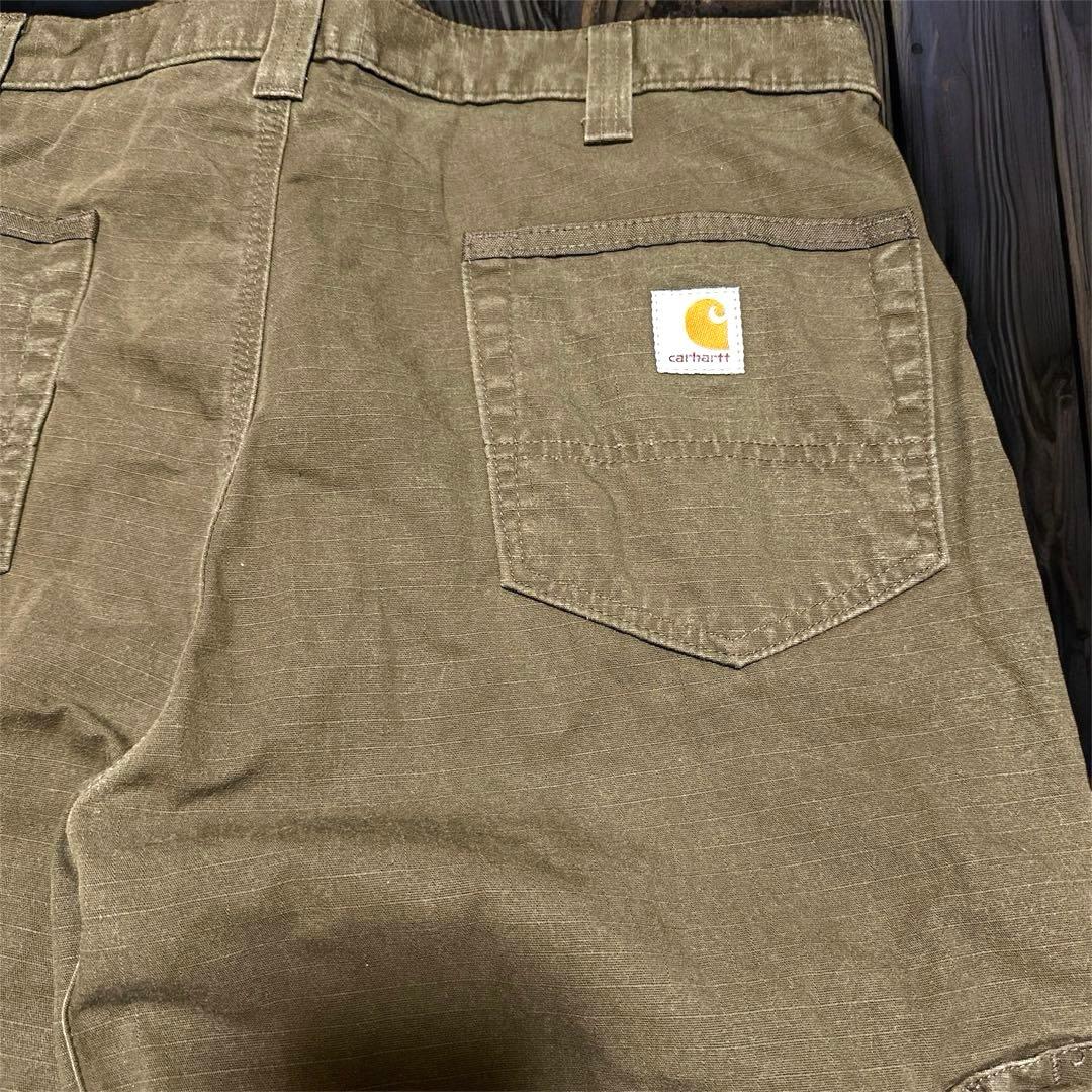 US限定✨カーハート B342 ダブルニー リップストップ カーゴパンツ W38