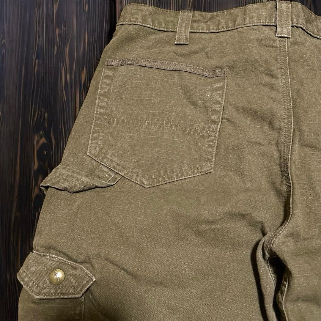 US限定✨カーハート B342 ダブルニー リップストップ カーゴパンツ W38