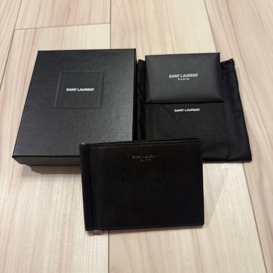 【値下げ】サンローラン SAINTLAURENT マネークリップ ブラック