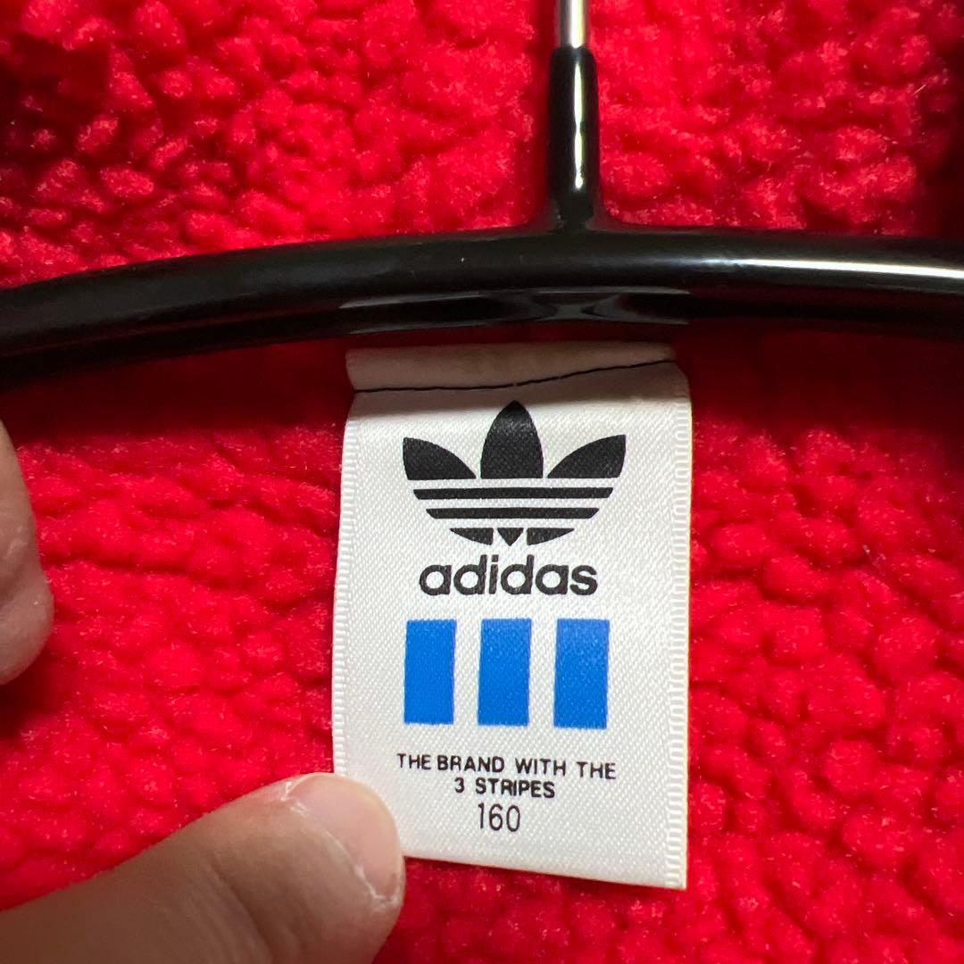 ヴィンテージ 古着 adidas アディダス ベンチコート デサント製　黒　赤