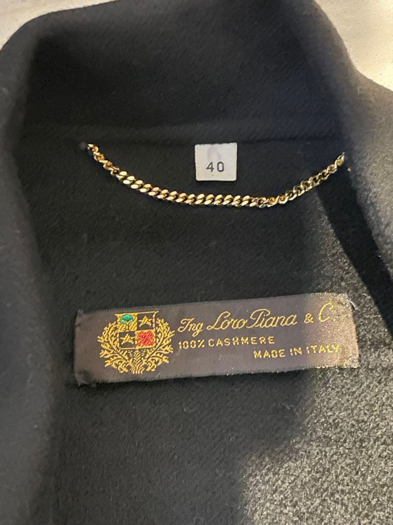 【極美品】Loro Piana 黒のダブルボタンロングコート