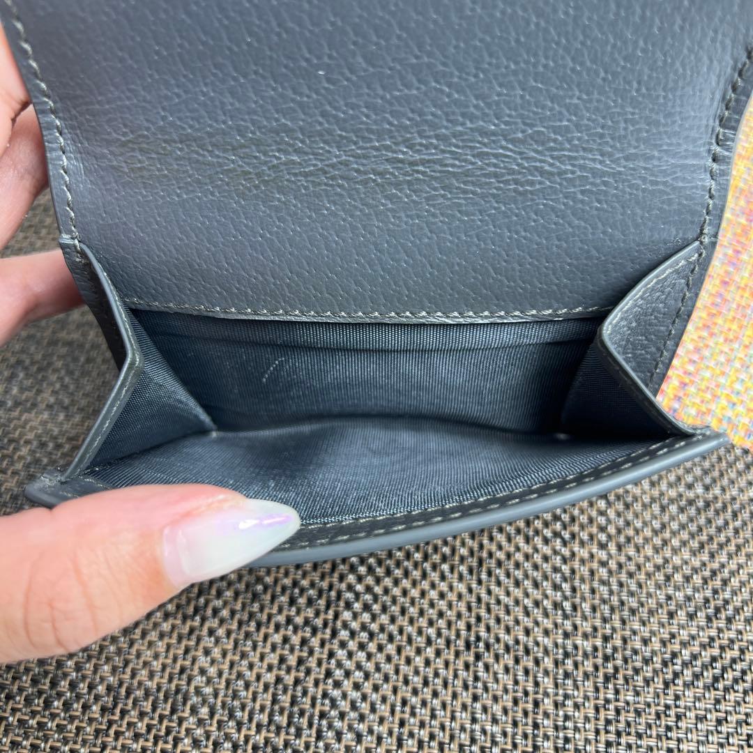 ✨極美品✨GUCCI グッチ ディテール付き　GG　三つ折りウォレット　グレー