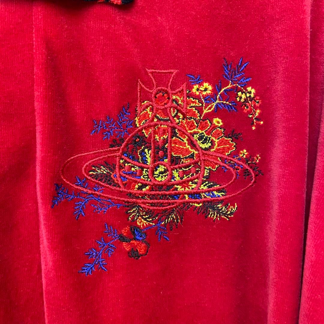 vivienne westwood ベロア ハーフジップ トップス トレーナー
