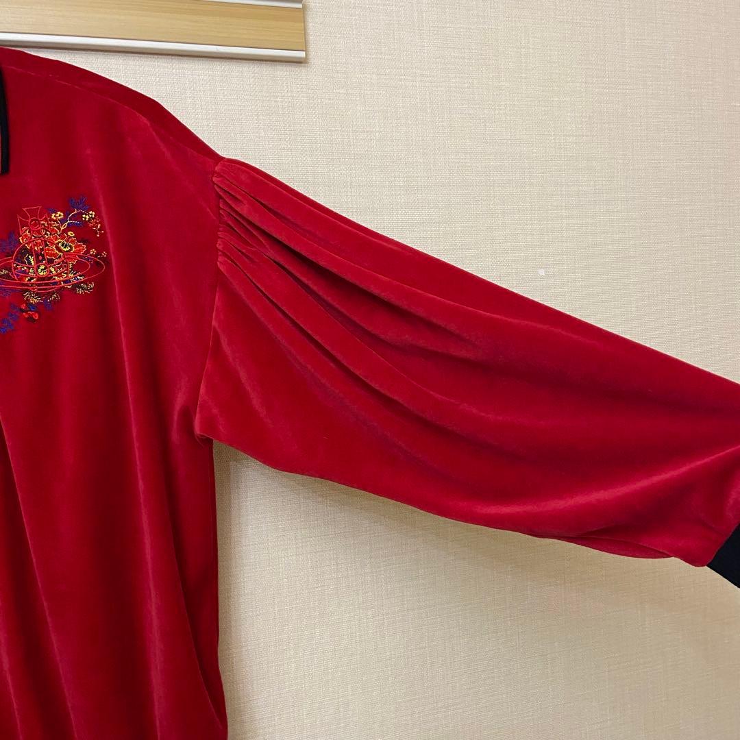 vivienne westwood ベロア ハーフジップ トップス トレーナー