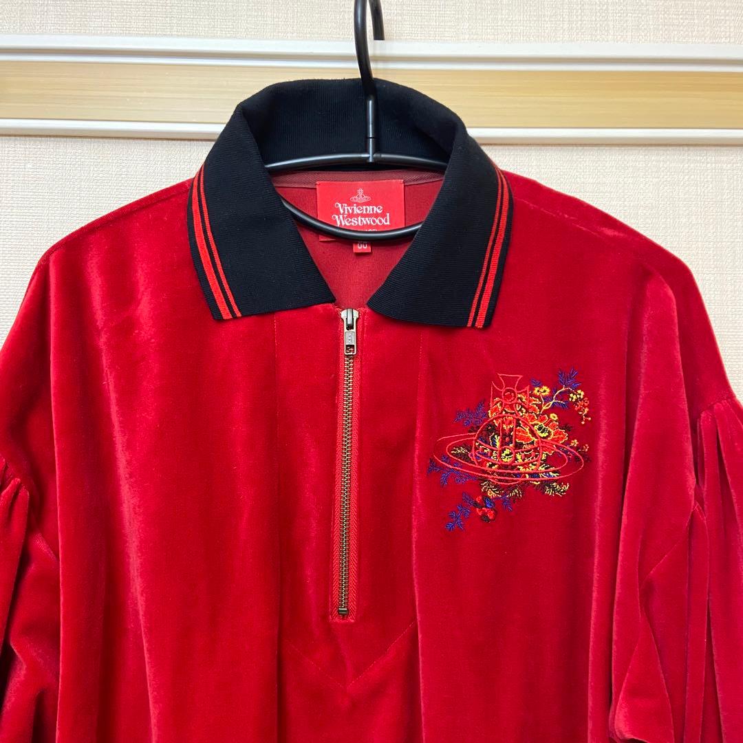 vivienne westwood ベロア ハーフジップ トップス トレーナー