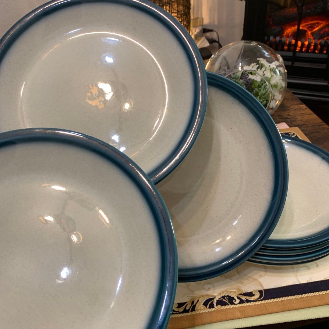 希少　ウェッジウッド ブルーパシフィック　22.5cmディナープレート 7枚