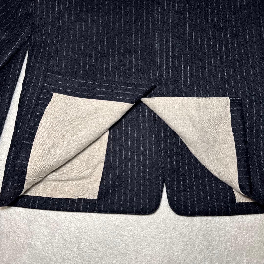 90 スーツ　CONFECT ストライプ ウール　カシミア　セットアップ