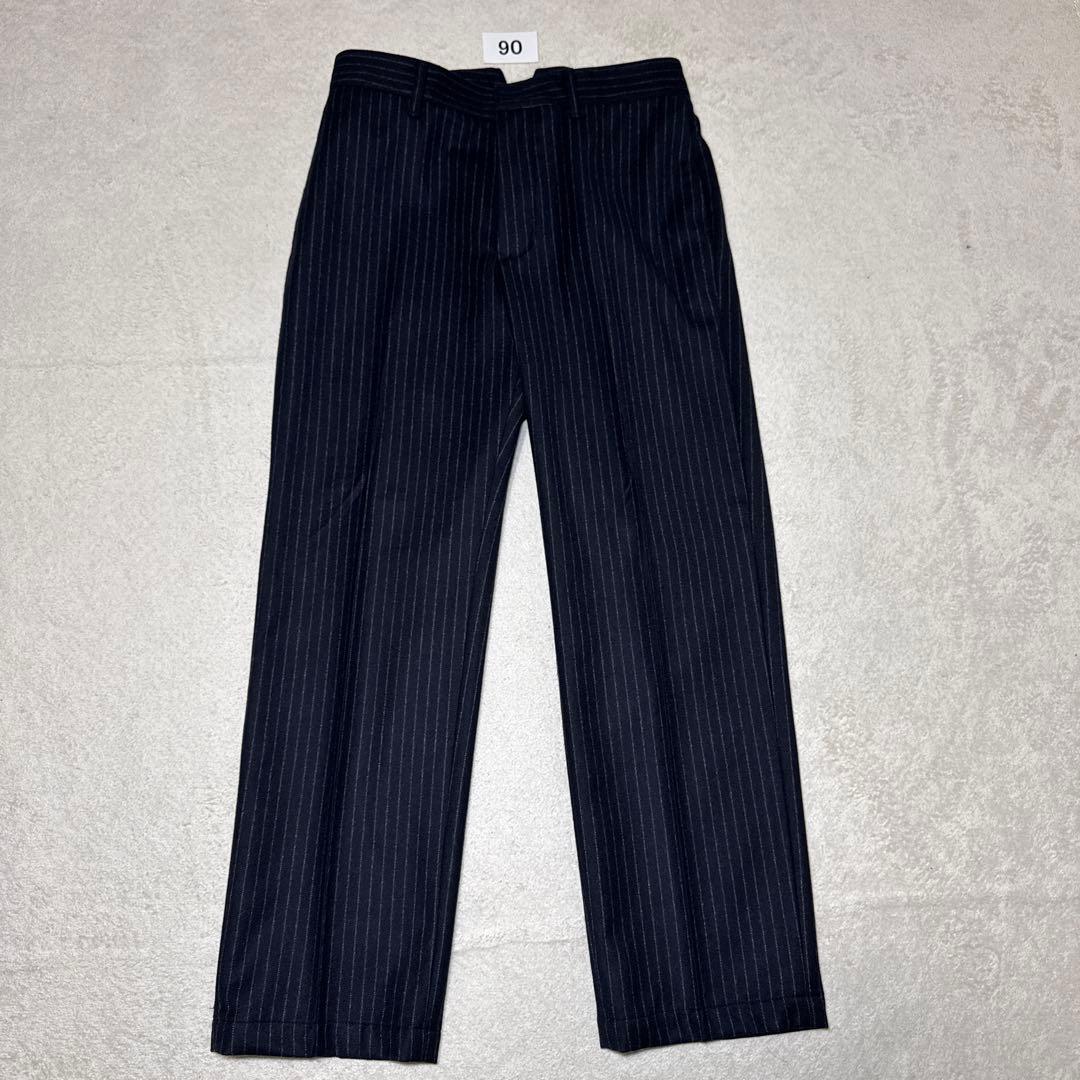 90 スーツ　CONFECT ストライプ ウール　カシミア　セットアップ