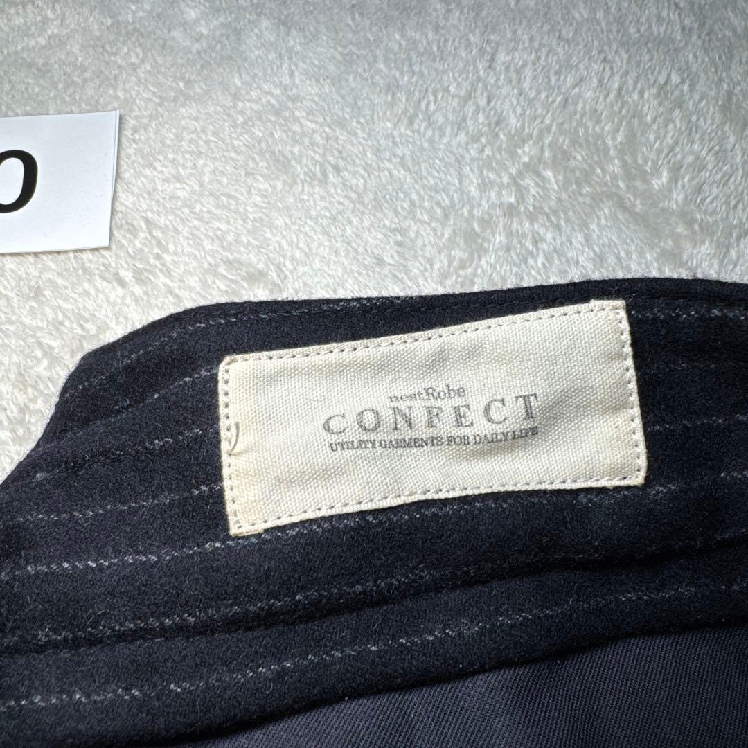 90 スーツ　CONFECT ストライプ ウール　カシミア　セットアップ