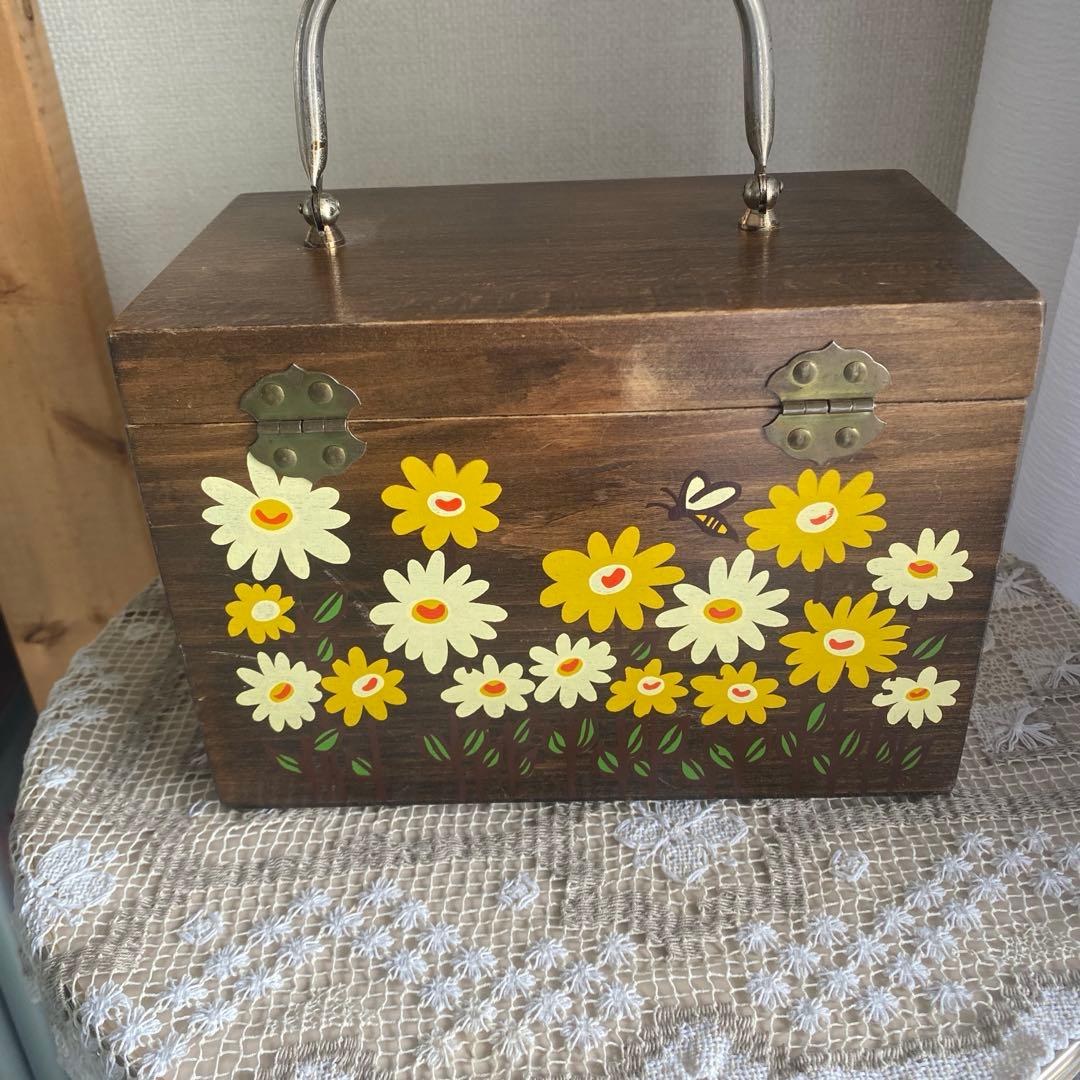 ヴィンテージ カロナン バスケット ウッドバスケット