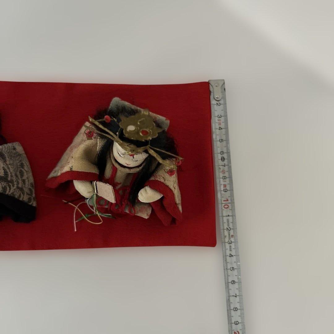 創作人形　粘土　お雛様　江戸縮緬　縮緬細工　ハンドメイド
