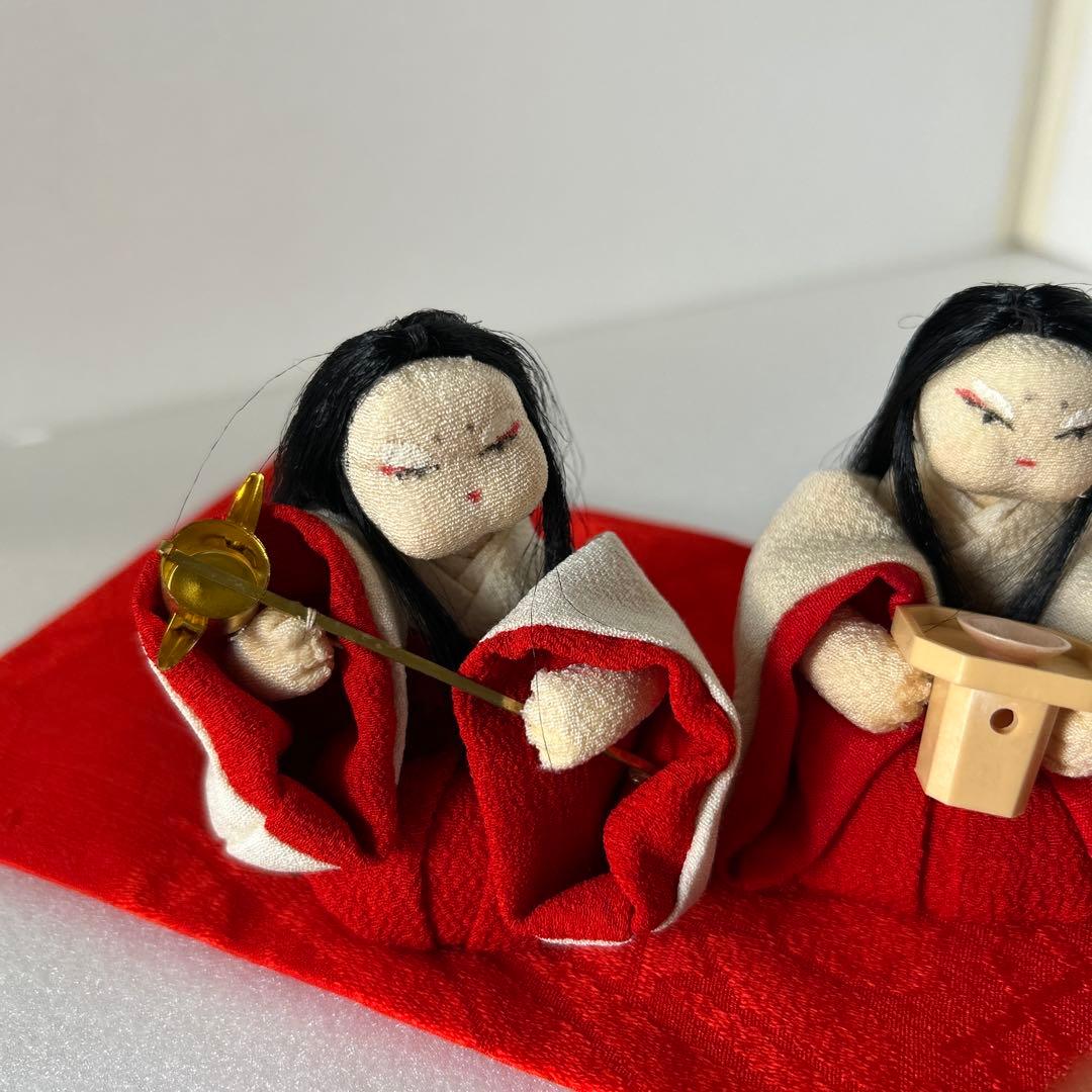 創作人形　粘土　お雛様　江戸縮緬　縮緬細工　ハンドメイド