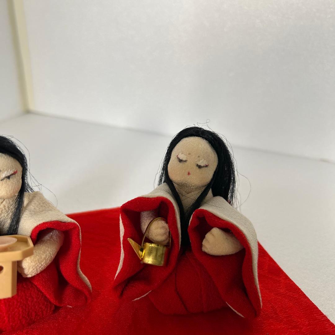 創作人形　粘土　お雛様　江戸縮緬　縮緬細工　ハンドメイド
