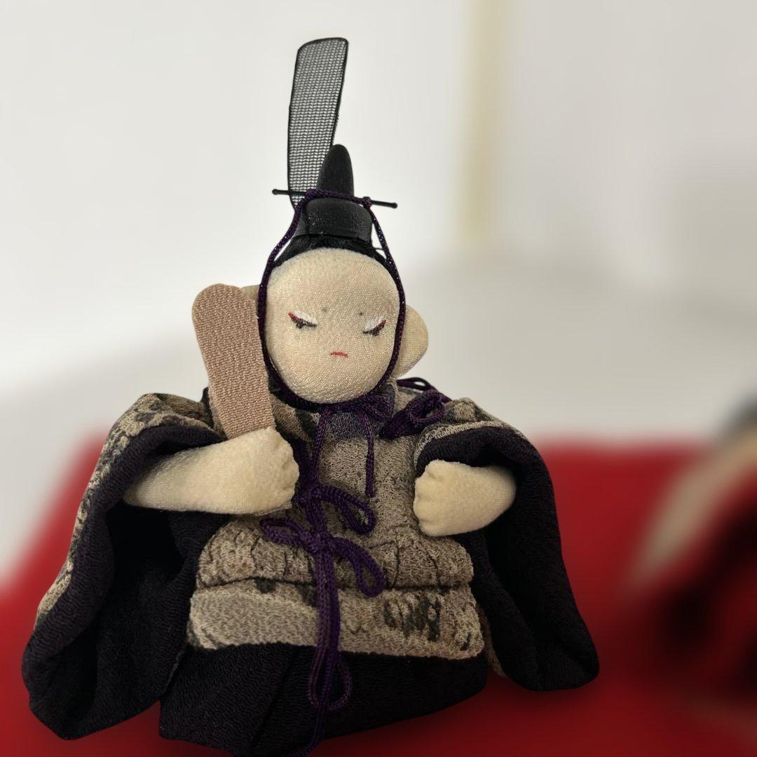 創作人形　粘土　お雛様　江戸縮緬　縮緬細工　ハンドメイド