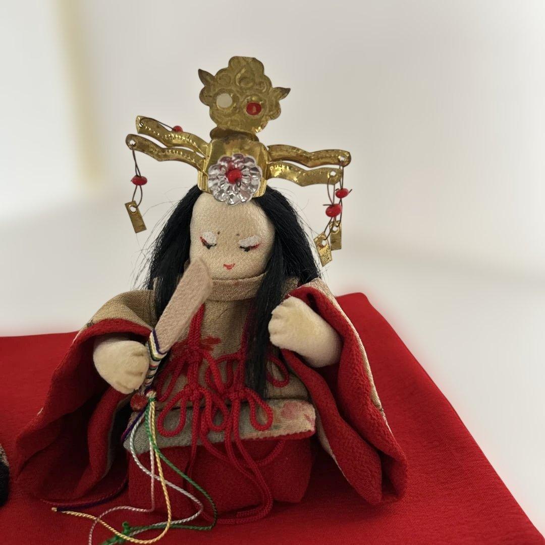 創作人形　粘土　お雛様　江戸縮緬　縮緬細工　ハンドメイド