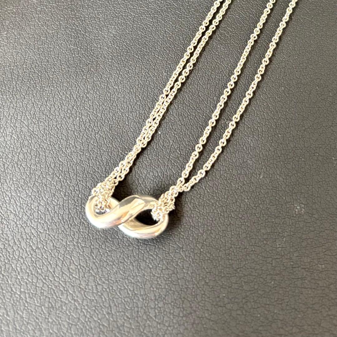 【ティファニー】インフィニティ ネックレス ダブルチェーン シルバー925